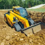 dieci agri farmer telehandler 007 Dieci Agri Farmer telehandler working on a construction site